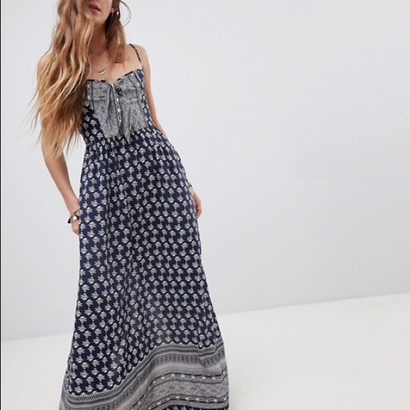 BAND OF GYPSIES TIE FRONT MAXI XS - Picture 4 of 6